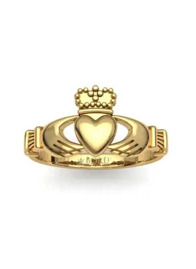 Petite 14ct Gold Vermeil Claddagh Ring